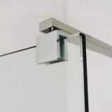 Paravan De Dus Tip Walk-In Finisaj Profil Crom 120x200 cm – detaliu, prindere metalica cromata pe sticla securizata