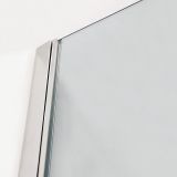 Paravan De Dus Tip Walk-In Finisaj Profil Crom 80x200 cm – detaliu, detaliu profil crom si prindere sticla pe perete