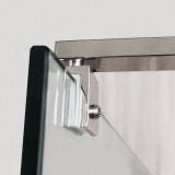Paravan De Dus Tip Walk-In Finisaj Profil Crom 120x200 cm – detaliu, detaliu prindere cromata si sticla pe colt sus