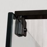 Paravan De Dus Tip Walk-In Finisaj Profil Negru 90x200 cm – detaliu, detaliu prindere profil negru pe sticla