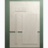 Faianta Dorset Bianco Cross Cut Ribbed 60x120 cm – mostre placi cu texturi diferite, una striata