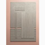 Gresie Exterior Dorset Cenere Cross Cut Anti-Slip 60x120 cm – mai multe mostre gresie texturi diferite pe fundal roz