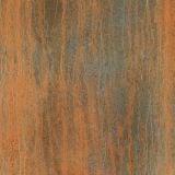 Gresie Portelanata Dripart Copper Mat 60x60 cm – detaliu, detaliu textura efect metalic ruginiu cu striatii