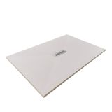 Cadita Dus Compozit Quadra Crem 80x120 cm – cadita dus rectangulara alba pe fundal neutru
