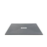 Cadita Dus Compozit Quadra Gri 80x120 cm – cadita dus gri izolata pe fundal alb