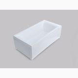 Cada Rectangulara Elegancia 190x90x63 cm – cada alba rectangulara izolata pe fundal gri neutru