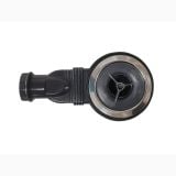 Cadita Dus Compozit Roca Alb 80x80 cm – detaliu, ventil de scurgere metalic cu sifon negru