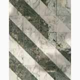 Gresie Portelanata Decor Dimore Eulalia Amazzonite 20x20 cm – detaliu, model diagonal marmura verde si alb
