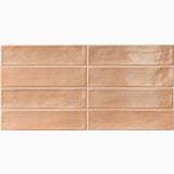 Gresie Portelanata Brick Faetano Ghiaccioli Pesca Lucios 6x25 cm