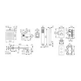 Sistem Dus Incastrat 6 in 1 Termostatat cu Caseta de Montaj FDesign Stabilla Crom Lucios – schita tehnica, desen tehnic cu dimensiuni pentru sistem dus incastrat