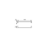 Portprosop Simplu FDesign Piazza Crom Lucios – schita tehnica, desen tehnic cu dimensiuni 465 55 75 mm
