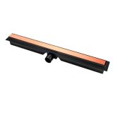 Rigola Dus Liniara Slim FDesign Kleome Negru-Roz Auriu