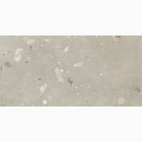 Gresie Portelanata Decor I Cementi Flax Ciottolo 60x120 cm – placa terrazzo cu granule colorate pe fundal gri