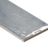 Faianta Frammenti FR 02 Azzurro Brick 7.5x40 cm – placa gresie gri izolata pe fundal alb
