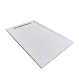 Cadita Dus Compozit cu Rigola Unika Alb 80x120 cm – cadita de dus alba cu rigola pe fundal alb