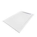 Cadita Dus Compozit cu Rigola Unika Alb 80x120 cm – cadita dus alba pe fundal neutru