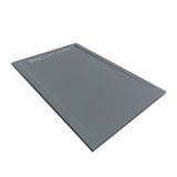 Cadita Dus Compozit cu Rigola Unika Gri 90x120 cm – cadita dus gri cu rigola pe fundal alb