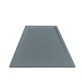 Cadita Dus Compozit cu Rigola Unika Gri 90x120 cm – cadita gri izolata pe fundal alb, vedere de sus