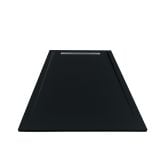 Cadita Dus Compozit cu Rigola Unika Negru 80x120 cm – cadita de dus neagra izolata pe fundal alb