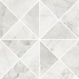 Mozaic pe plasa Mosaico HBO 10 30x30 cm – mozaic marmura cu model geometric triunghiular alb-gri