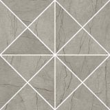Mozaic pe plasa Mosaico HBO 15 30x30 cm – mozaic gri cu model triunghiular si linii albe