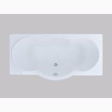Cada Rectangulara Galatea 180x80x56 cm – cada alba rectangulara vazuta de sus, fundal gri