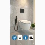 Set Amsterdam Bideu + WC Suspendat Sanimed Rimless - Imagine 8