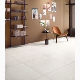 Gresie Form Story Light 60x120 cm – ambient living, spatiu comercial cu raft, scaun piele si masuta, pe pardoseala