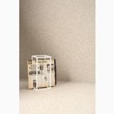 Gresie Newdeco Sand Mat 60x60 cm – ambient living, suport metalic cu viniluri pe pardoseala si perete texturat