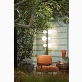 Gresie Portelanata Tetris Breeze Lucios 5X20 cm – ambient terasa, terasa exterioara cu perete gresie verde iluminat