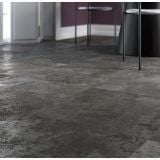 Gresie Ghost Taupe Mat 60x120 cm – ambient living, pardoseala gresie gri antracit langa masa si scaune