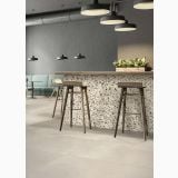 Gresie Terrazzo Essence Colonial Mat 60x120 cm – ambient bar-cafenea cu blat placat
