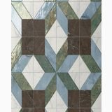 Gresie Portelanata Decor Dimore Clarissa 20x20 cm – model geometric romburi maro, verde, albastru, alb