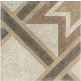 Gresie Decorata Play Concrete Retro A 20x20 cm – placa cu model geometric retro maro bej