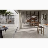 Gresie Bergstone Grey Antislip 120x120 cm – ambient living, living deschis spre terasa, gresie gri mata pardoseala