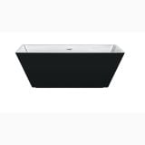 Cada Freestanding Rectangulara Hades Black 178x80 cm