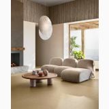 Gresie Wild HWD 1 Amber Grip 30x60 cm – ambient living, living modern cu canapea gri si semineu, pe pardoseala