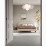 Gresie Exterior Nesting HNS 215 Iceberg 80x80x2 cm – ambient dormitor, dormitor elegant cu pardoseala gresie gri deschis