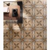 Gresie Intarsi Classic 01 20x20 cm – ambient living, birou cu gresie decorativa florala pe pardoseala