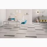 Gresie Digitalart Ecru 10x60 cm – ambient living, birou modern cu gresie tip parchet in dungi, pe pardoseala