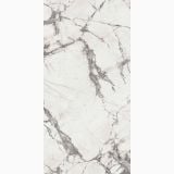 Gresie ABK Lux Invisible Pearl Lucios 120x280 cm – placa marmura alba cu vinisoare gri lucioase