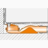 Rigola dus Schluter Kerdi Line Vario H l120 cm – schita tehnica, desen tehnic sectiune rigola de dus montata