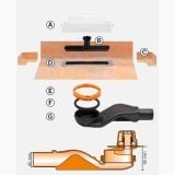 Rigola dus Schluter Kerdi Line Vario H l120 cm – schita tehnica, desen tehnic explodat componente rigola cu dimensiuni sectiune