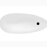 Cada Freestanding Ovala din Compozit 165x70 cm – cada ovala alba vazuta de sus, fundal neutru