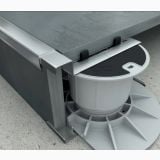 Clema Metalica Superioara Pentru Treapta Klip Up – detaliu, sistem suport pardoseala pe pilon reglabil, clema metalica