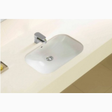 Lavoar Incorporat Nexus 56x40 cm – ambient baie, lavoar incorporat in blat baie, baterie crom