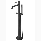 Baterie Cada Freestanding Paffoni Light Finisaj Negru Mat – baterie cada freestanding negru mat pe fundal alb