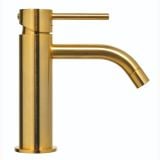 Robinet Lavoar Paffoni Light Exclusive Honey Gold Periat – robinet auriu periat izolat pe fundal alb