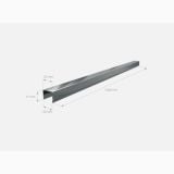 Profil Metalic Pentru Inchidere Treapta Line Plane 1.2 ml – schita tehnica, profil metalic cu dimensiuni cotate, desen tehnic