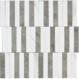 Mozaic pe plasa Statuario Lux Stripe 27.2x29 cm